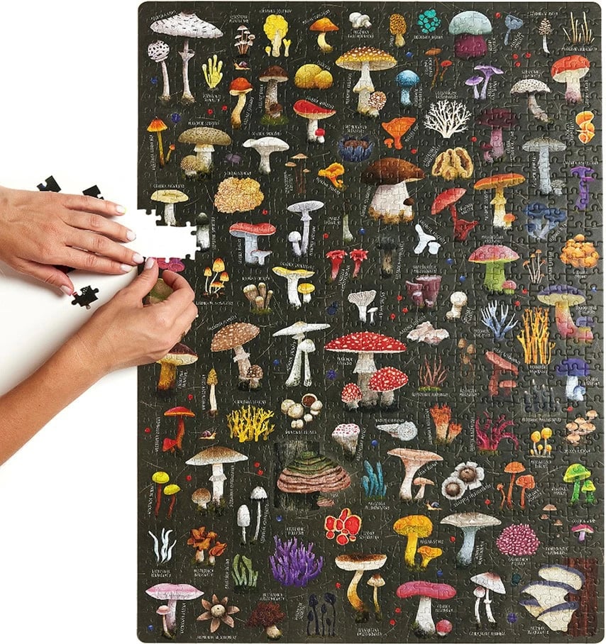 Puzzle CzuCzu Puzzlove Mushrooms 1000 pjesë, 48x68cm