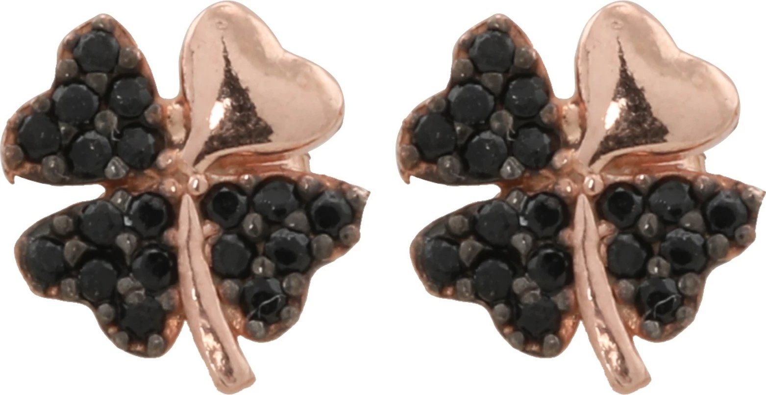 Vathë argjendi Jumeon, ngjyrë rozë ari e zezë, 10068SYH