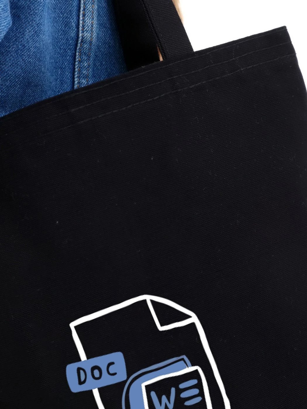 Çantë tote Pauldavis, ngjyrë e zezë, Zoozie Bags, 35x40x8 cm