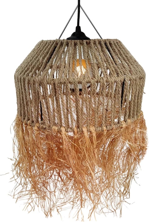 Dritë tavani prej kashte natyrale, D36x62cm Dritë tavani prej kashte natyrale, D36x62cm