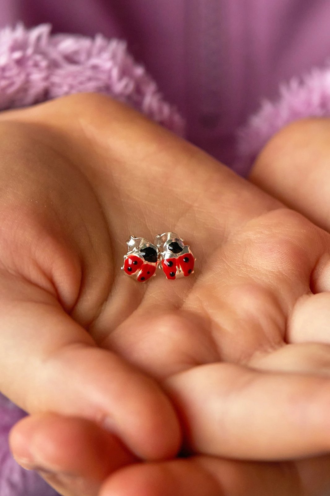 Vathë argjendi Elika, ngjyrë e kuqe, argjend, e zezë, ELKMD50522