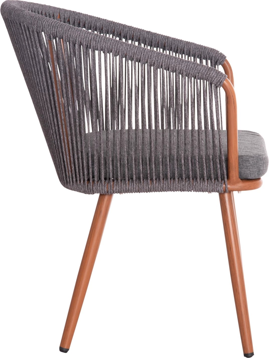 Karrige për ngrënie HARRIET FH5548.11, alumin kafe, kornizë gri, 60x62x80.5 cm, set prej 4 copash