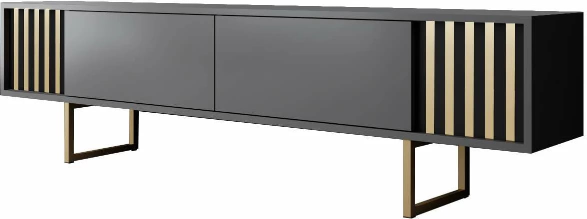 Komodë TV Hanah Home, Gold Line, antracit, ari