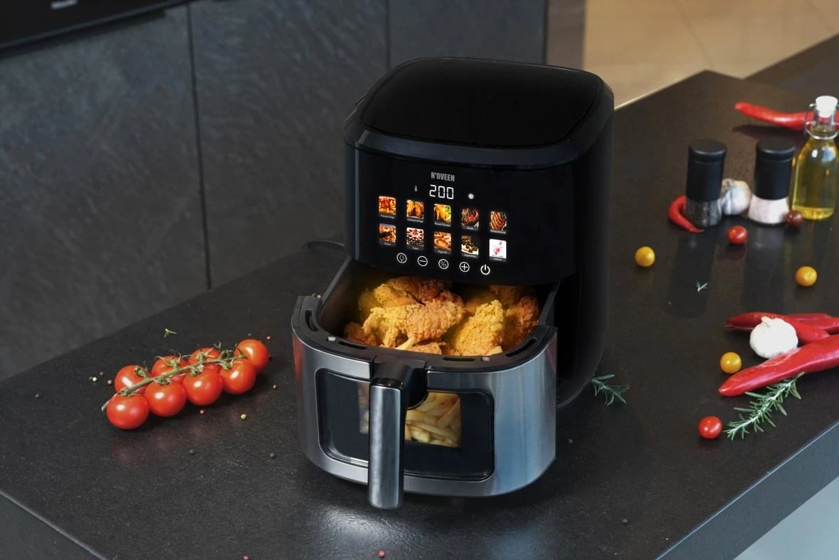 Fritezë me ajër të nxehtë N'OVEEN AF770 X-LINE, e zezë, argjendtë Fritezë me ajër të nxehtë N'OVEEN AF770 X-LINE, e zezë, argjendtë