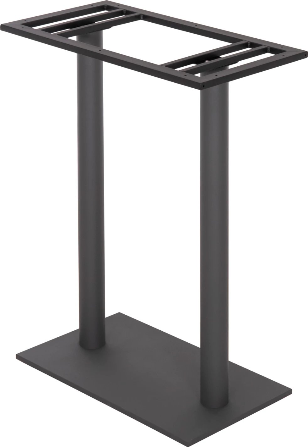 Bazë për tavolinë bar, dy këmbë, metal, ngjyrë gri, 80x40x108 cm