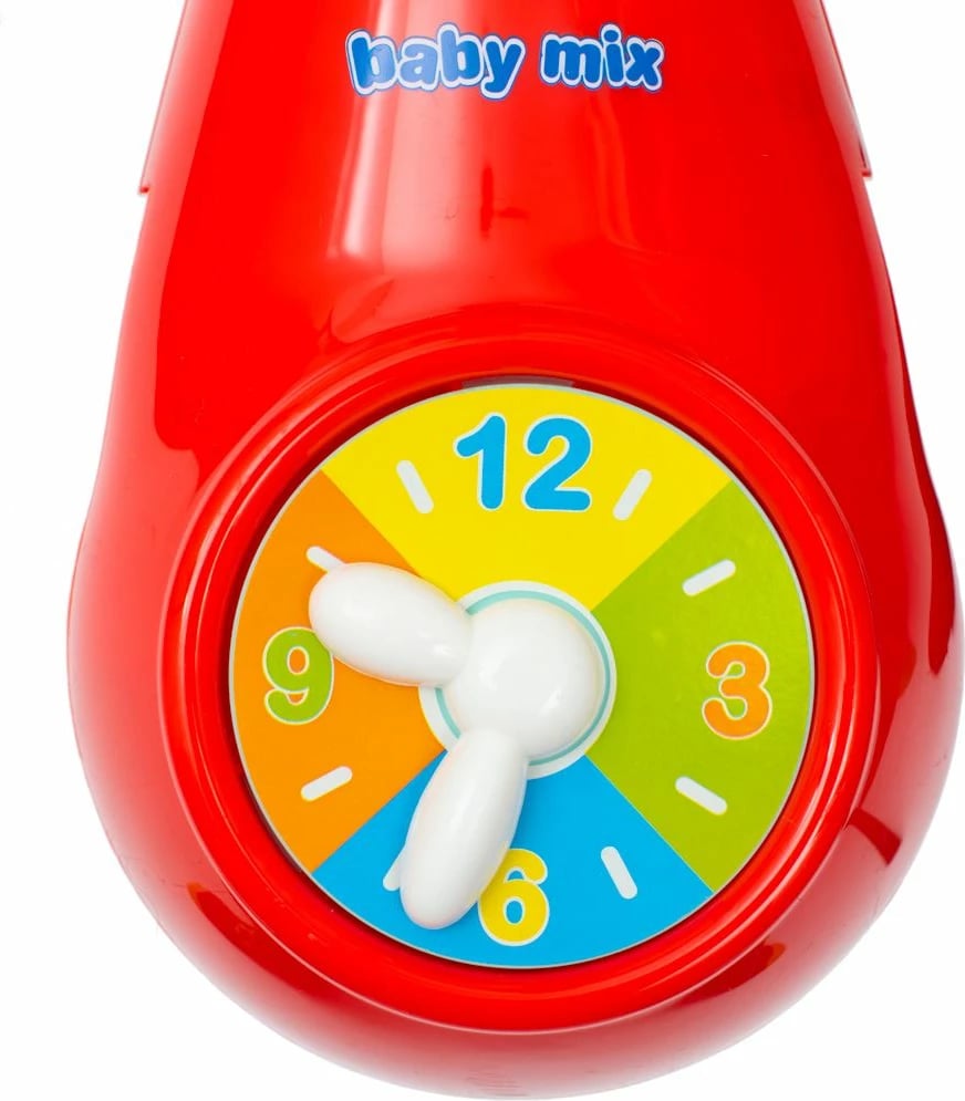 Karusel për krevat, Baby Mix, me projektor drite, 3 melodi dhe tinguj natyre, volum i rregullueshëm, kuqe