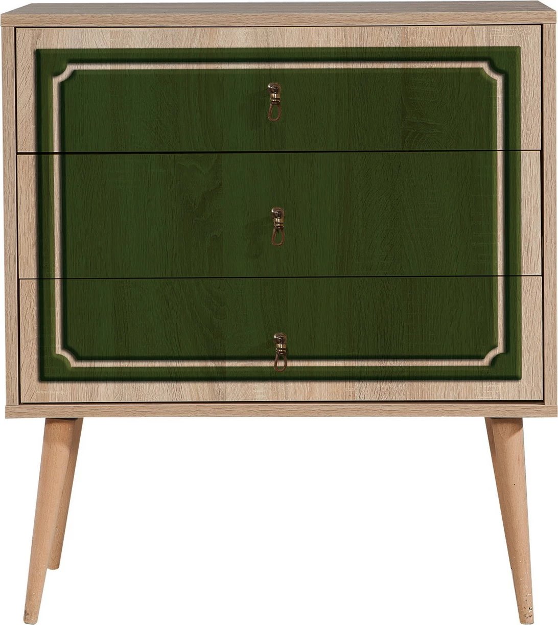 Komodë Skye Decor Trio, ngjyrë lisi Sonoma, 3 sirtarë Komodë Skye Decor Trio, ngjyrë lisi Sonoma, 3 sirtarë