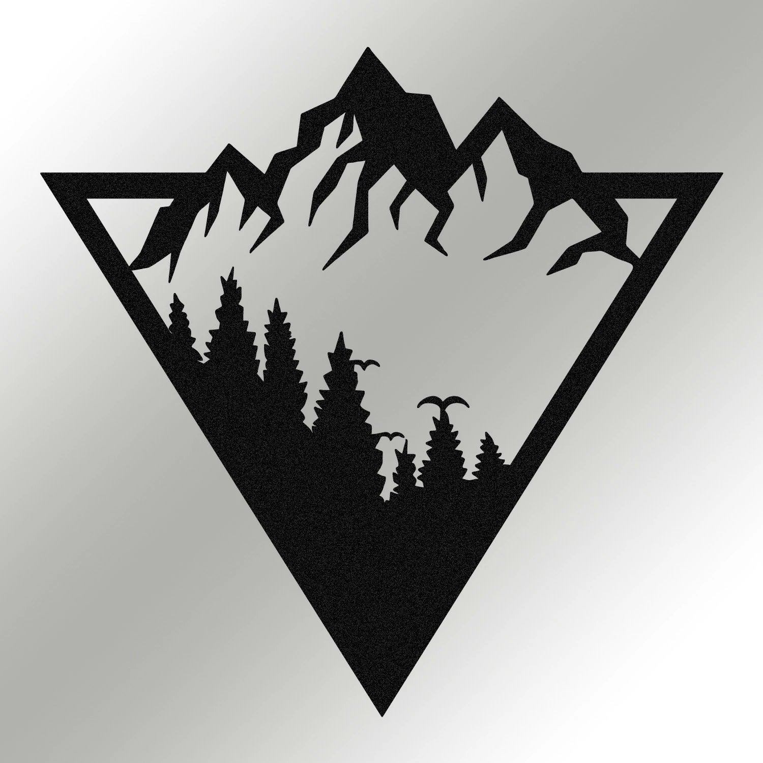 Aksesor dekorativ metalik për mur, Wallity, Meyus, ngjyrë e zezë, 51x50cm