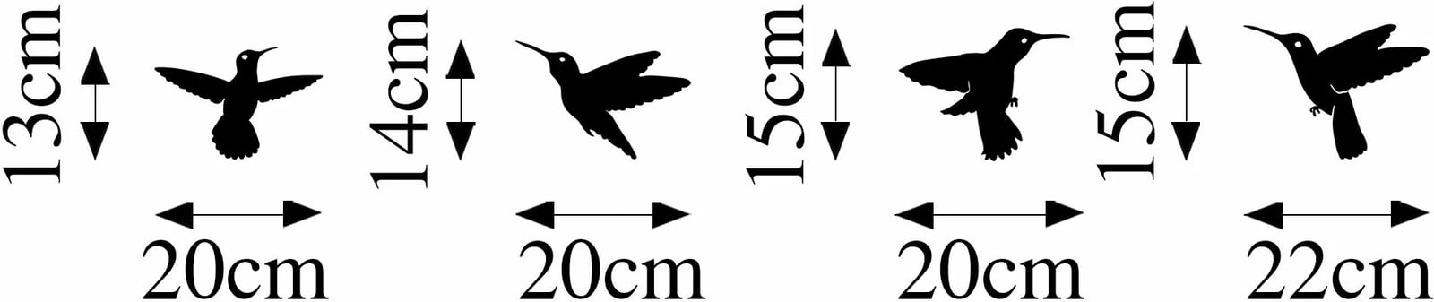Aksesor dekorativ metalik për mur, zogj, Wallity, 292