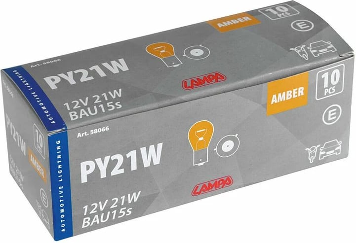 Lampa 12v 21w Py21w Portokall Bau15s 10/1 Kuti D Shtrember Lampa 12v 21w Py21w Portokall Bau15s 10/1 Kuti D Shtrember