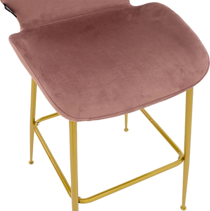 Karrige për bar Impel metal këmbë të arta-kadife mollë e kalbur