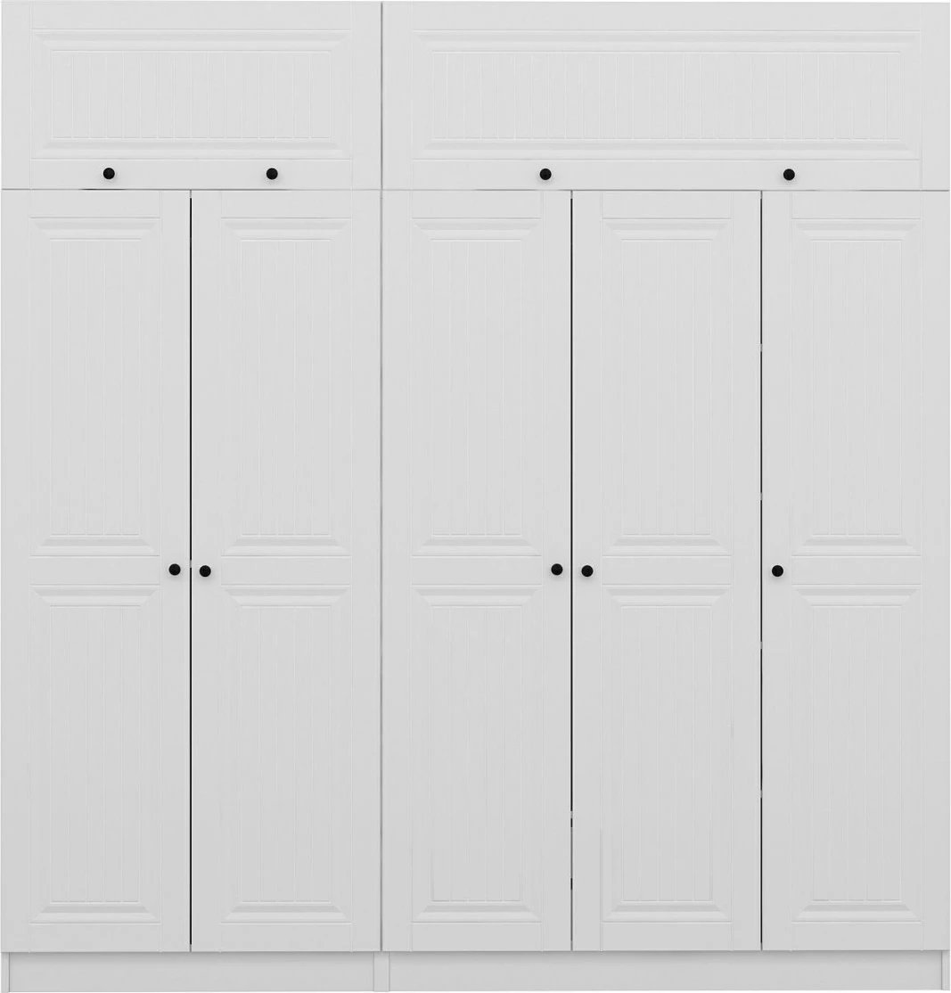 Dollap Skye Decor, ngjyrë e bardhë, 225x235x52cm, 9 pjesë