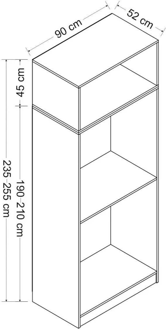Dollap Skye Decor, ngjyrë antracit, 2223