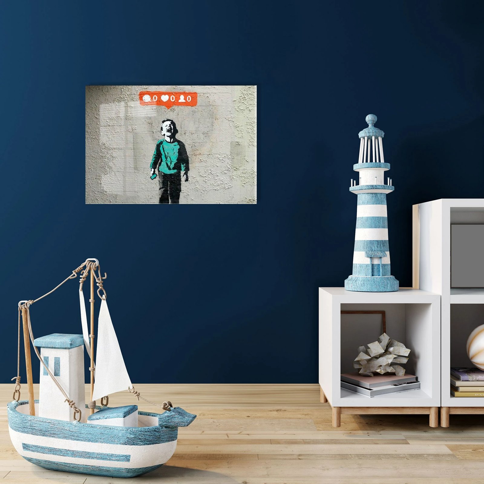 Pikturë dekorative prej xhami të temperuar, shumëngjyrëshe, Wallity UV-578, 30x45cm