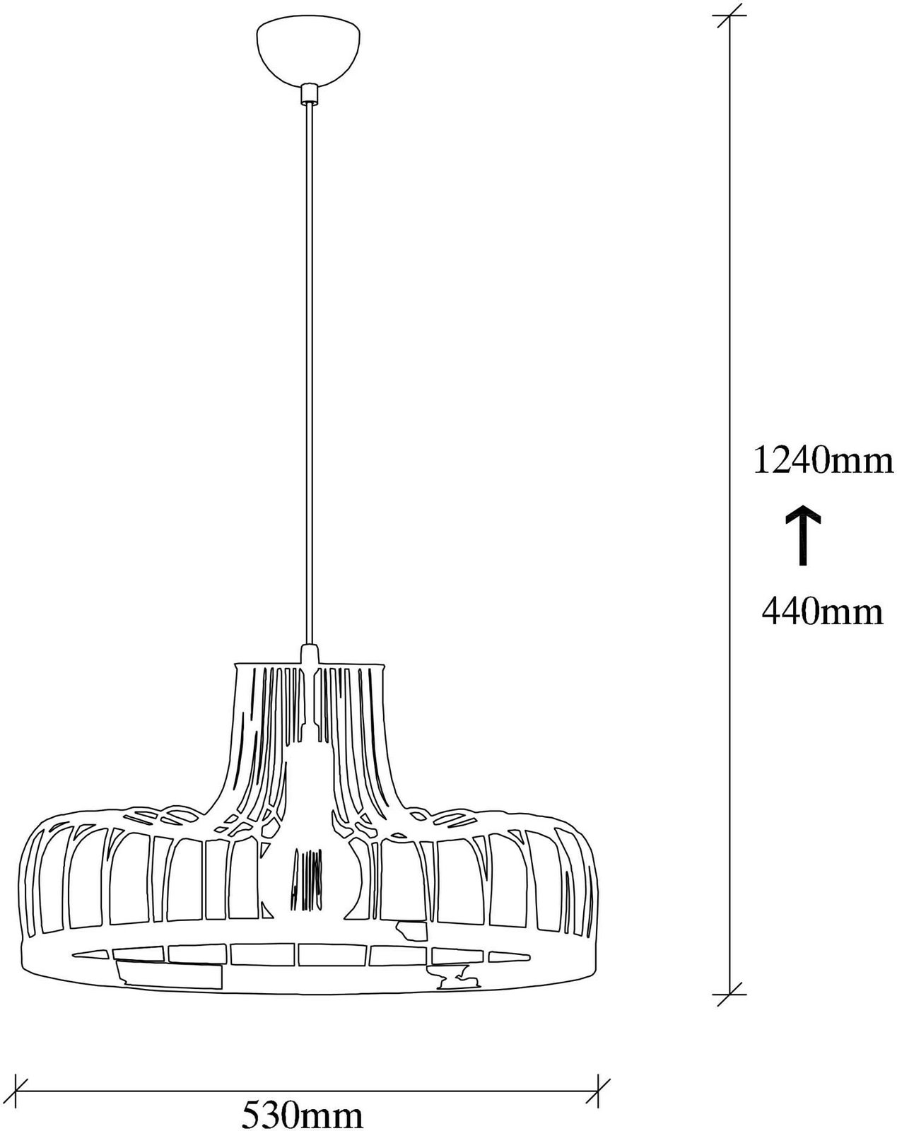 Llambë tavani industriale Opviq, Fellini - MR - 769, e zezë dhe bakri
