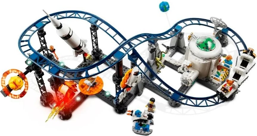 Set lodrash LEGO Creator 31142 Cosmic Roller Coaster, 874 pjesë, plastikë, për fëmijë 9+