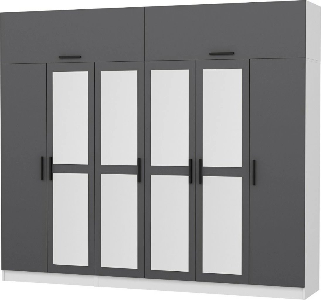 Dollap Skye Decor, anthracit dhe i bardhë, 5251