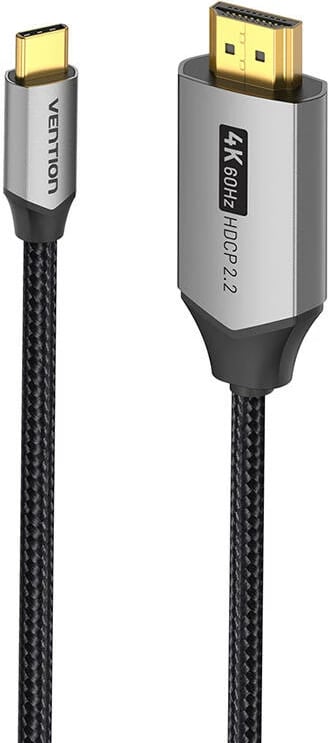 Kabllo USB-C në HDMI Vention CRBBG, 1.5m, 4K 60Hz, e zezë