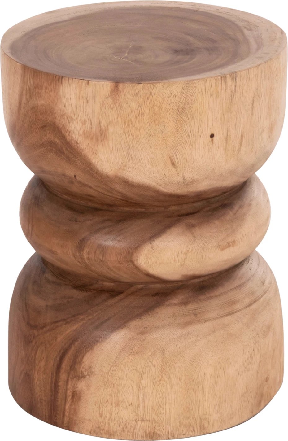 Stool anësor/tavolinë rrethore BELLO, dru suar natyral, FH9900.11, 35x46cm