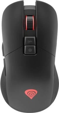 Maus wireless Genesis Zircon 330, 3600 DPI, 7 butona, i zi/kuq