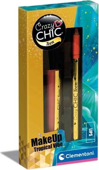 Set lip gloss dhe laps për buzë Clementoni Crazy Chic Teen Tropical Vibe, Rozë