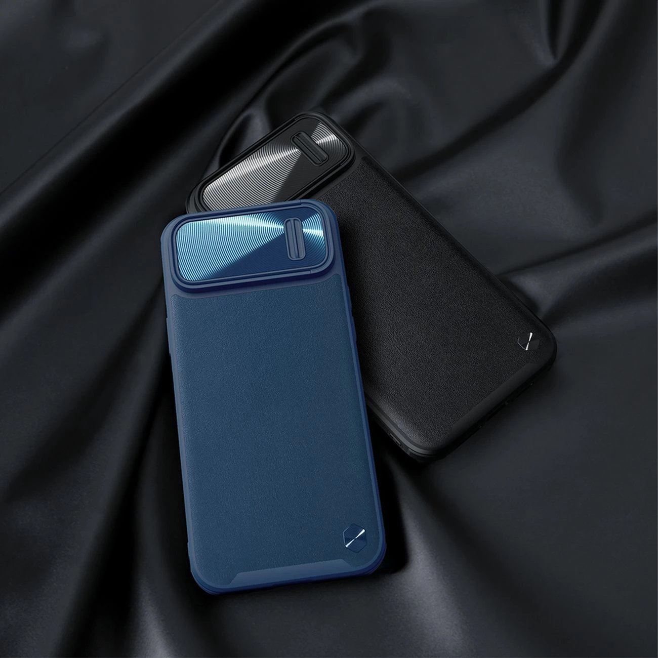 Mbështjellës Nillkin CamShield Leather S Case për iPhone 14, me kapak kamere, e zezë