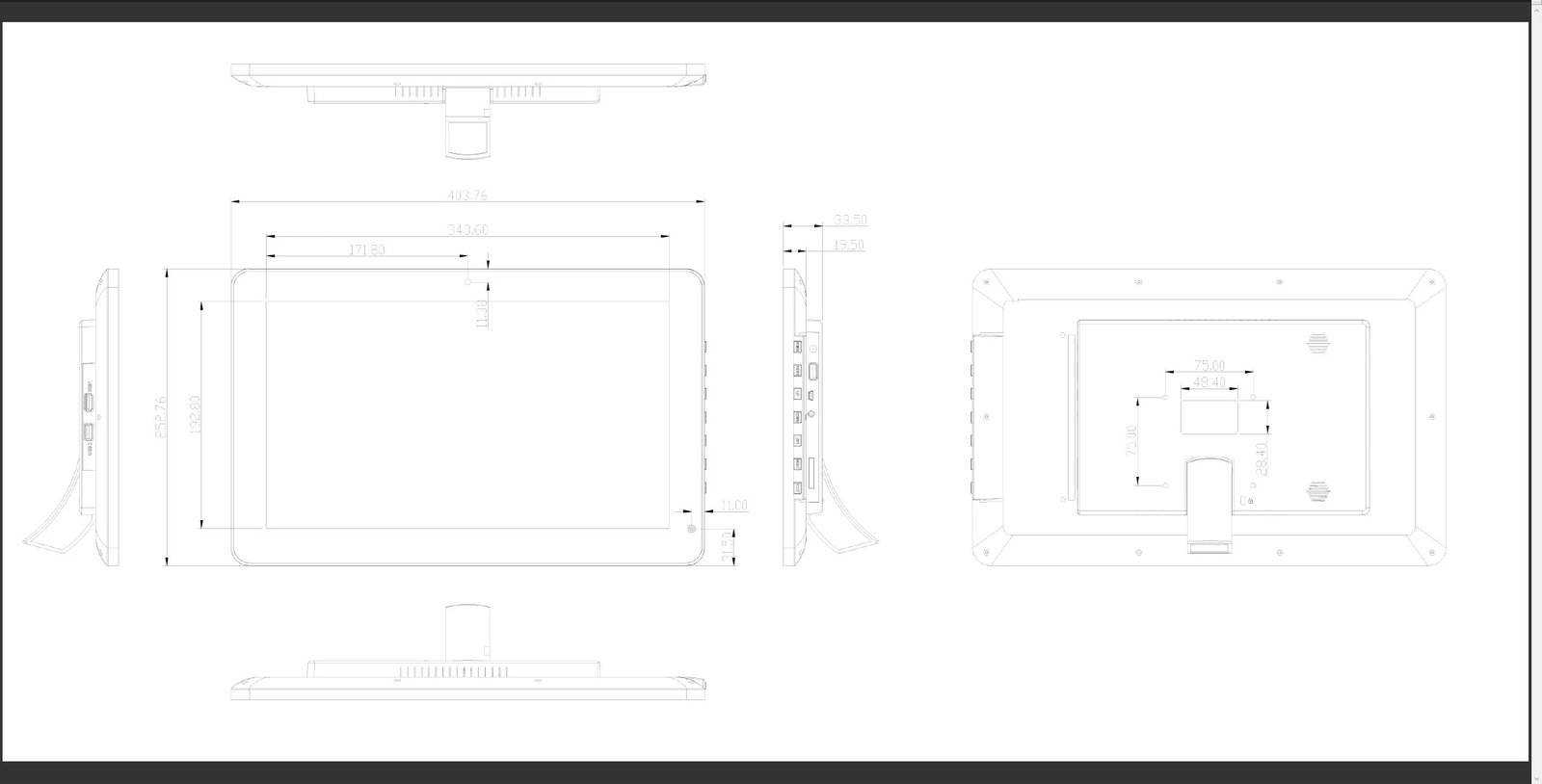Tablet ALLNET PrimeOne-150, 15 Zoll, 8GB/64GB, Android 13