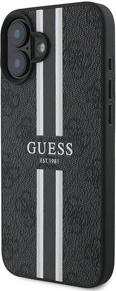 Mbështjellës Guess 4G Printed Stripes MagSafe për iPhone 16 Plus, i zi Mbështjellës Guess 4G Printed Stripes MagSafe për iPhone 16 Plus, i zi