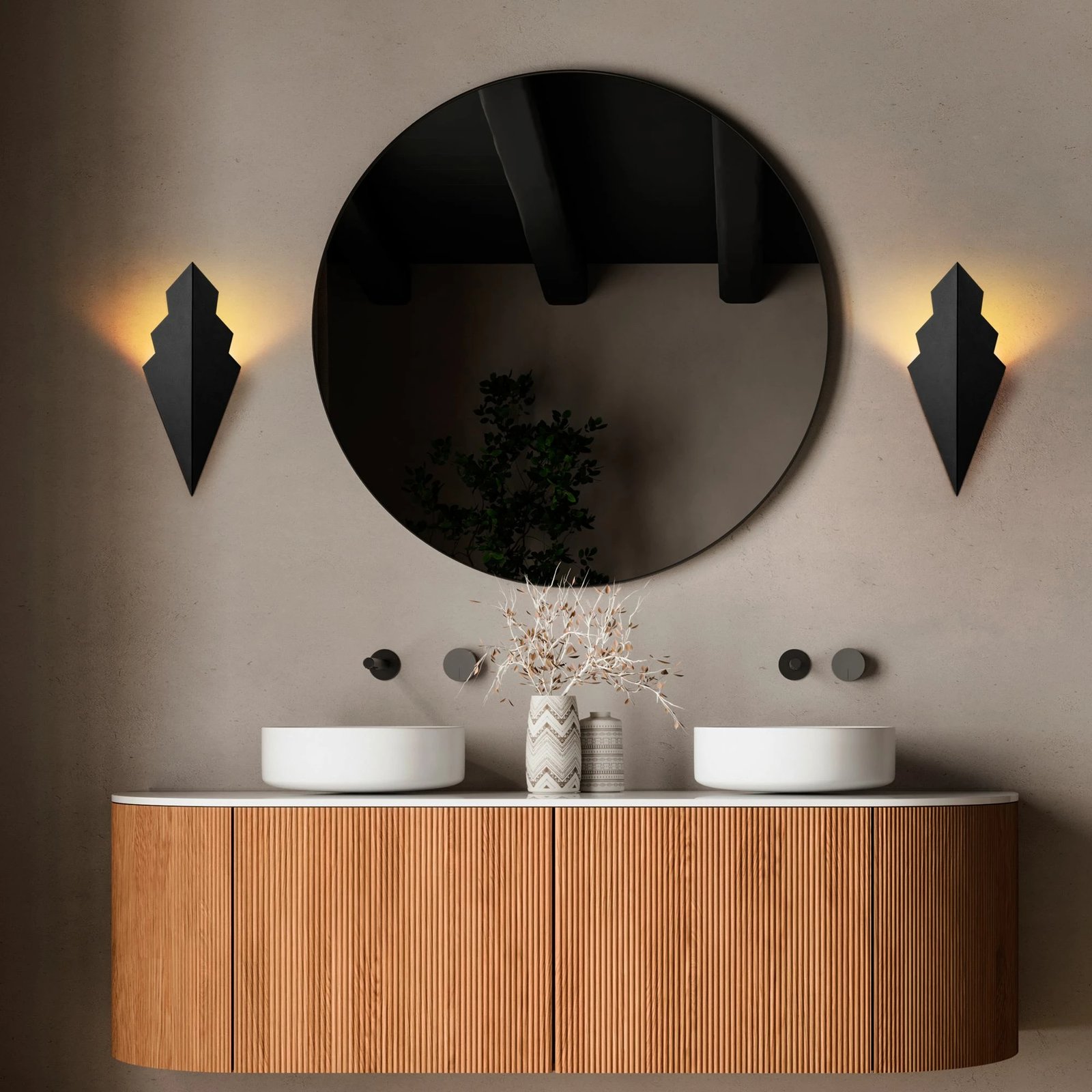 Llambë muri Opviq, Arrow - 15172, ngjyrë e zezë Llambë muri Opviq, Arrow - 15172, ngjyrë e zezë