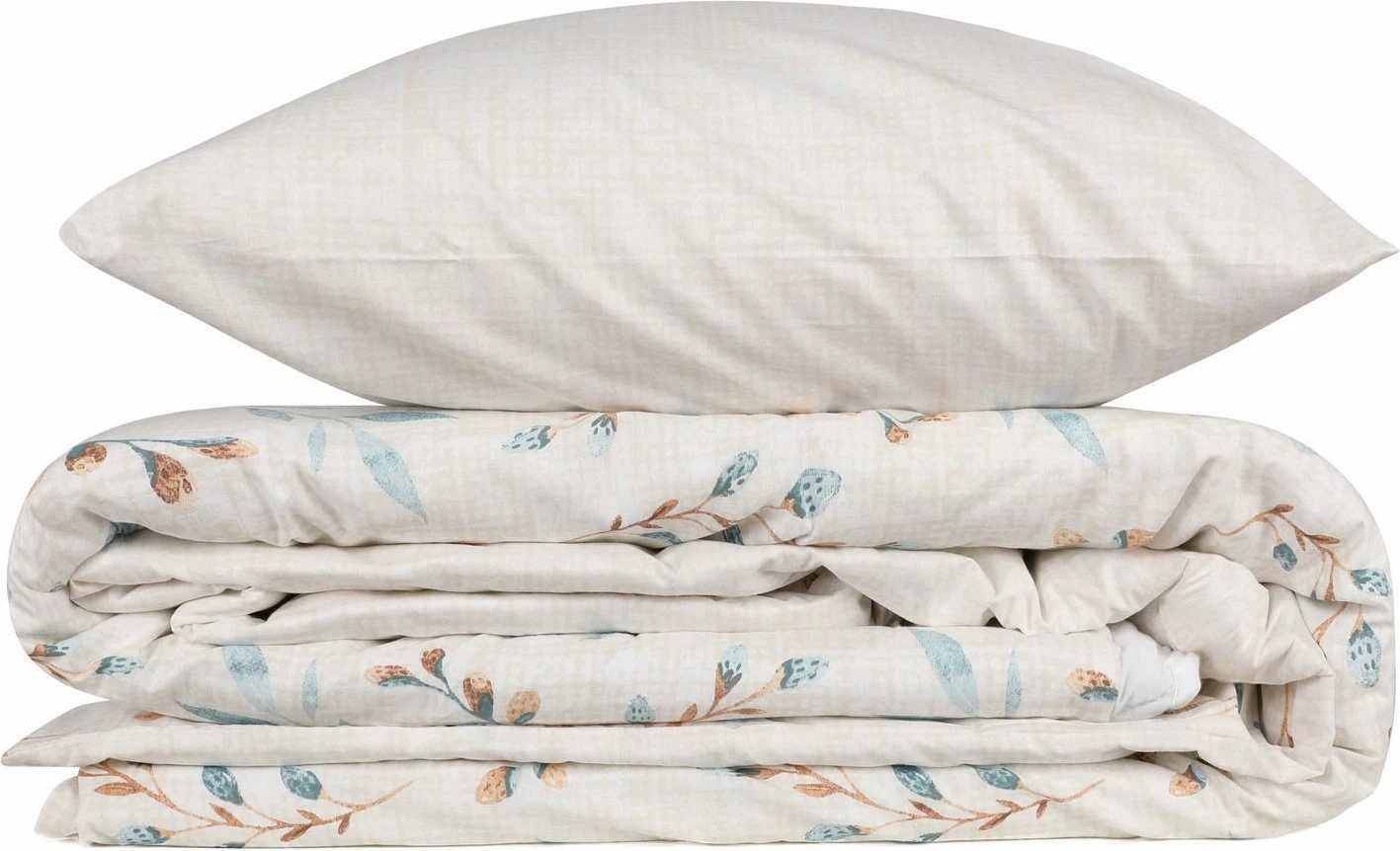 Set mbulesë për jorgan njëpersonësh, ngjyrë mint dhe e bardhë, Lendell