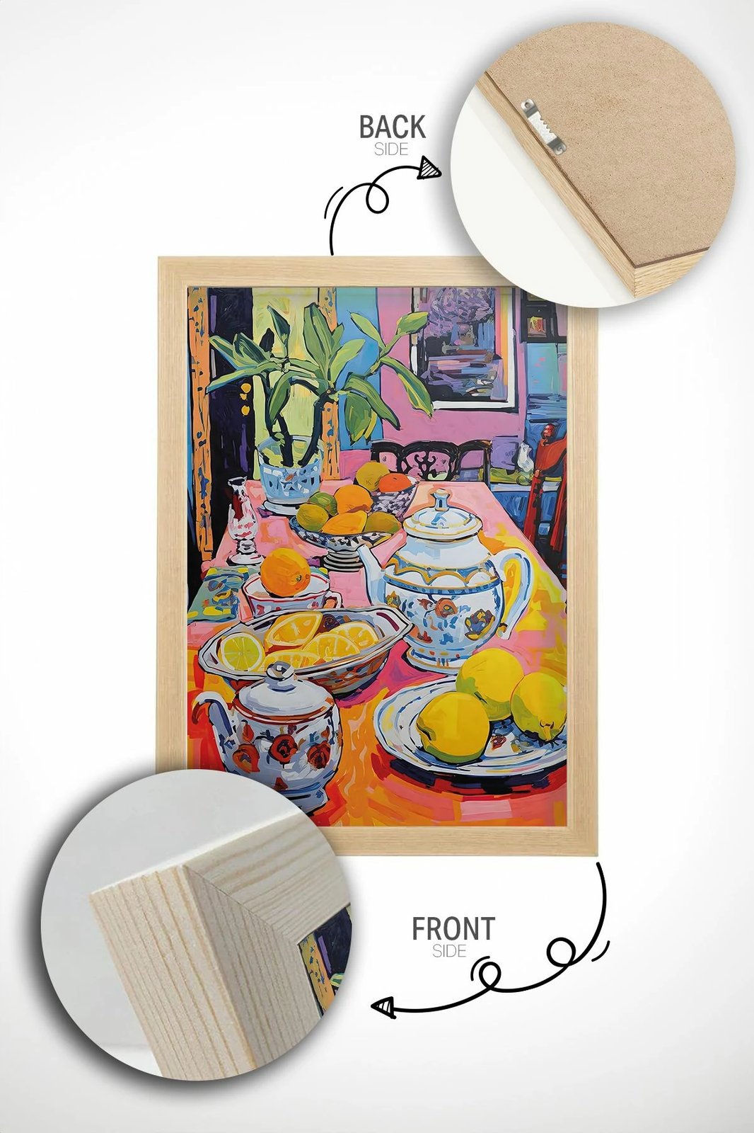 Pikturë dekorative me kornizë, shumëngjyrëshe, Wallity, Ersy1Ham26, 33x48cm