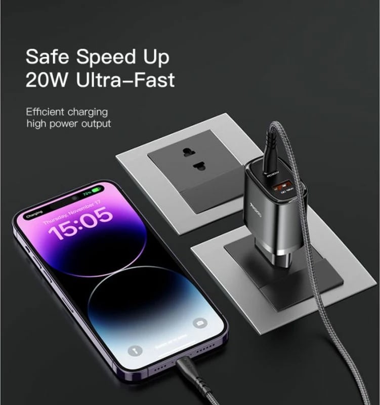 Mbushes Telefoni Usb Dhe Type-c 20w Fast Charge