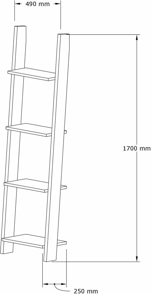 Raft librash Skye Decor, i bardhë, sapphire