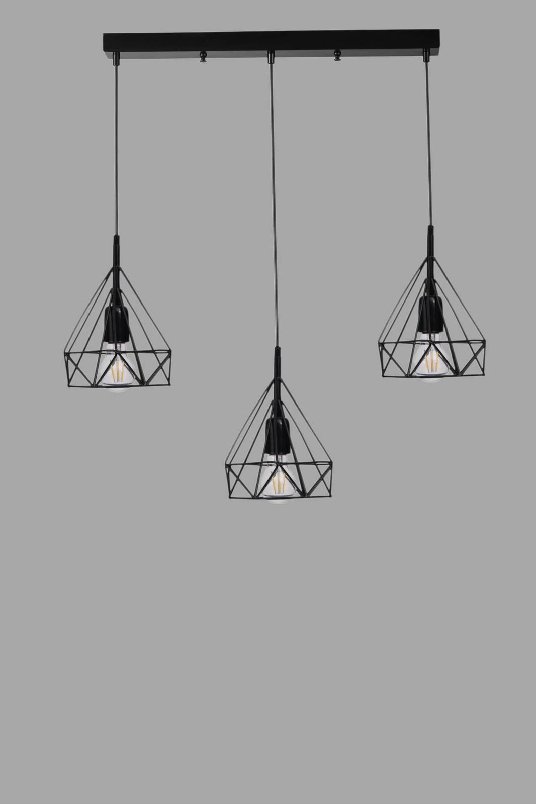 Llambë tavani Opviq, 9046-5, metal e xham, ngjyrë e zezë