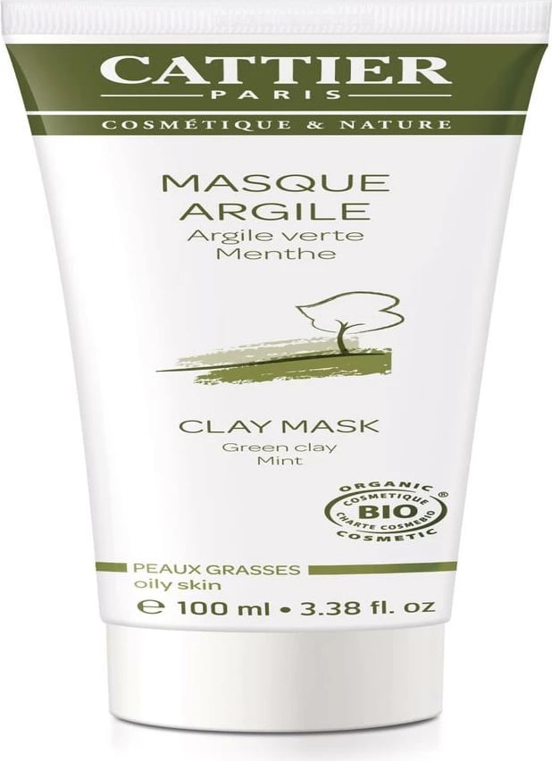 Maskë fytyre Cattier Paris argjilë e gjelbër 100ml