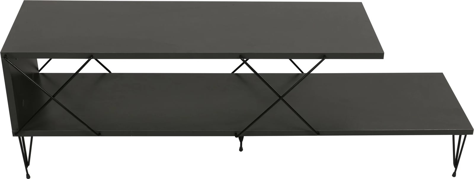 Komodë për TV Hanah Home, Street, ngjyrë antracit