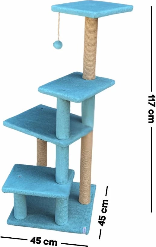 Dru për gërvishtje për mace, Paws & Whiskers, Alessi, ngjyrë tyrkiz