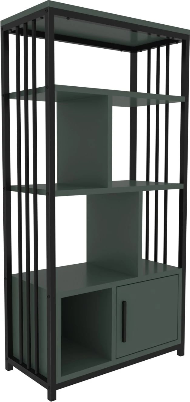 Raft librash Skye Decor, Valero, ngjyrë e zezë dhe e gjelbër