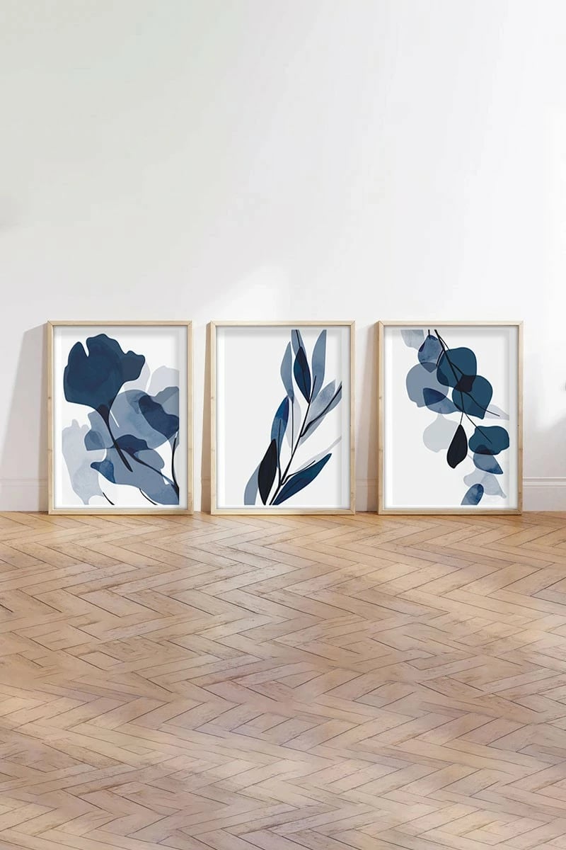 Pikturë dekorative me kornizë MDF (3 copë), Wallity, Huhu207, 30x40cm