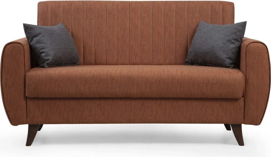 Divan 2-ulësesh që shndërrohet në shtrat, Atelier del Sofa, ngjyrë e kuqe qeramike (Tile Red)