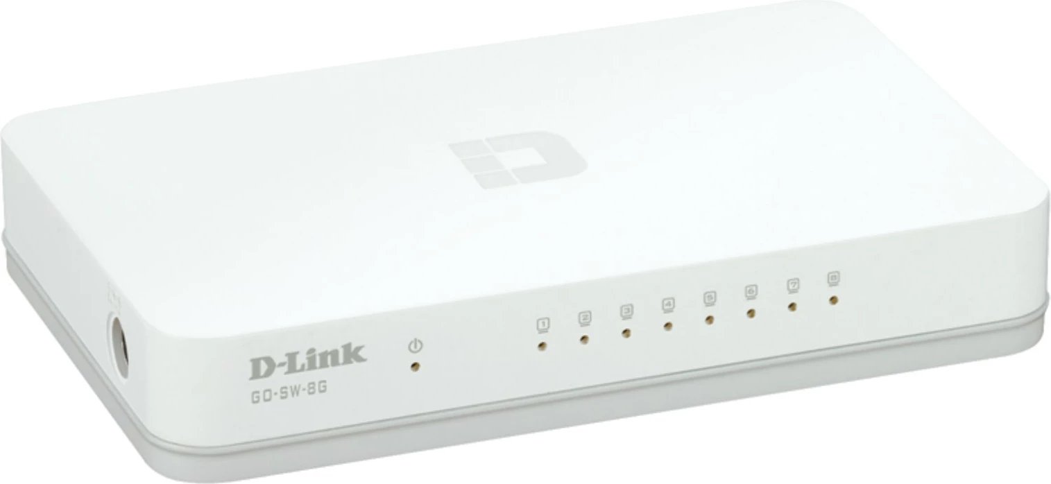 Switch D-Link GO-SW-8G/E, 8 porte, Gigabit Ethernet, Bardhë