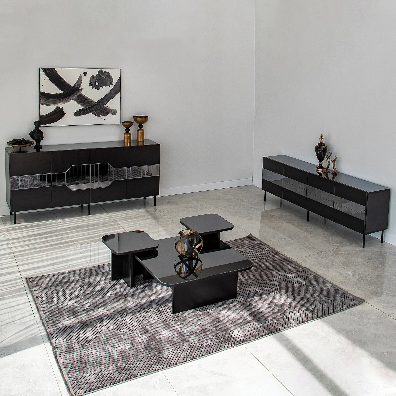 Konsol Skye Decor, Milan, e zezë, fume