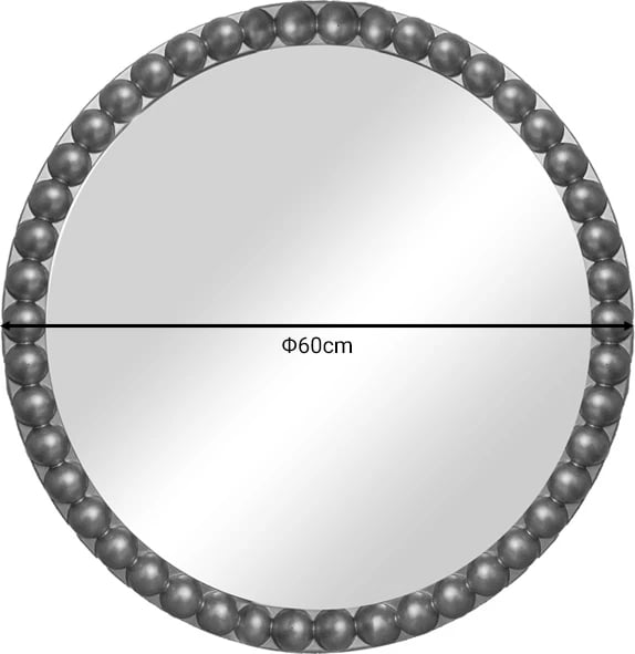 Pasqyrë Mebel Inart e bardhë pp D60x3.5cm