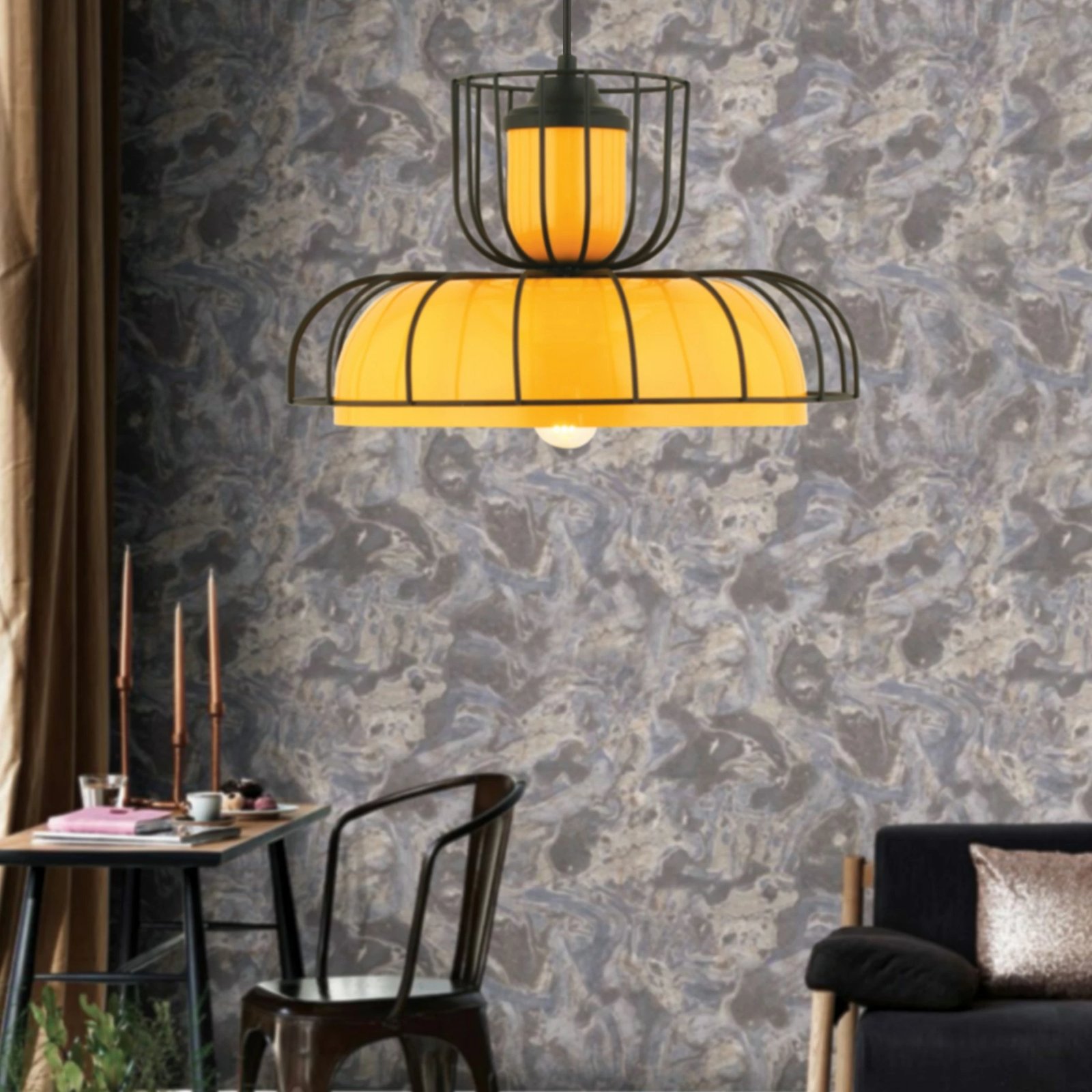 Llambë tavani Opviq, YM-9, trup metalik, e bardhë