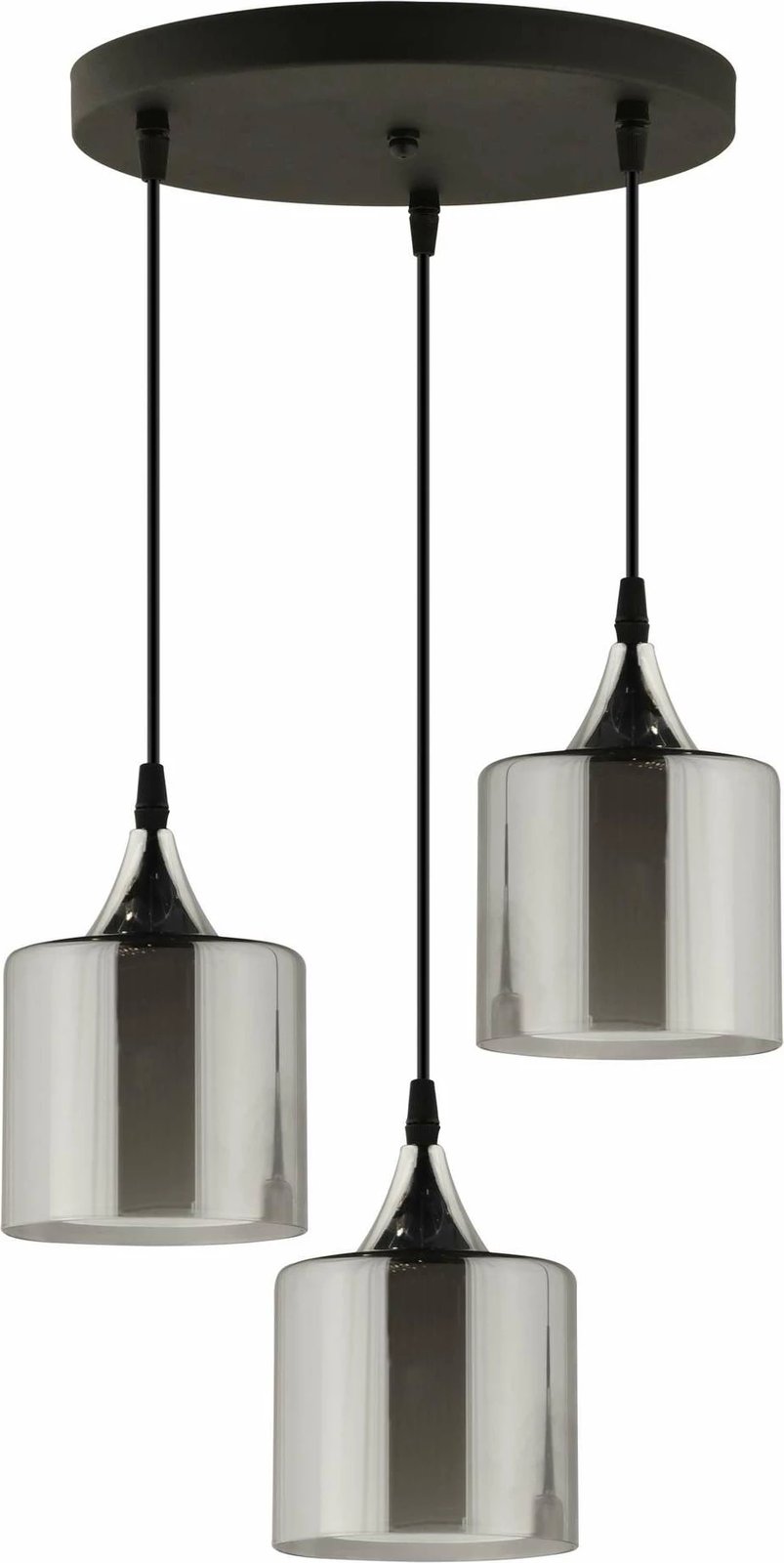 Llambadar Opviq, 64873, metal dhe qelq, ngjyrë gri dhe e zezë