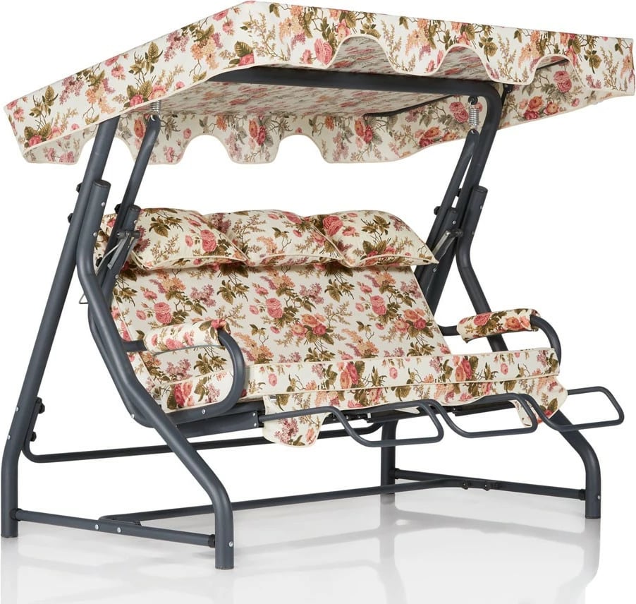 Karrige lëkundëse treshe për kopsht, Skye Decor, Salvia 5, shumëngjyrëshe