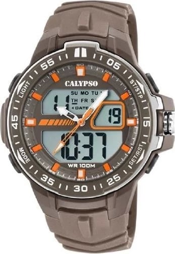 Orë dore CALYPSO K5766/3 për meshkuj, kafe