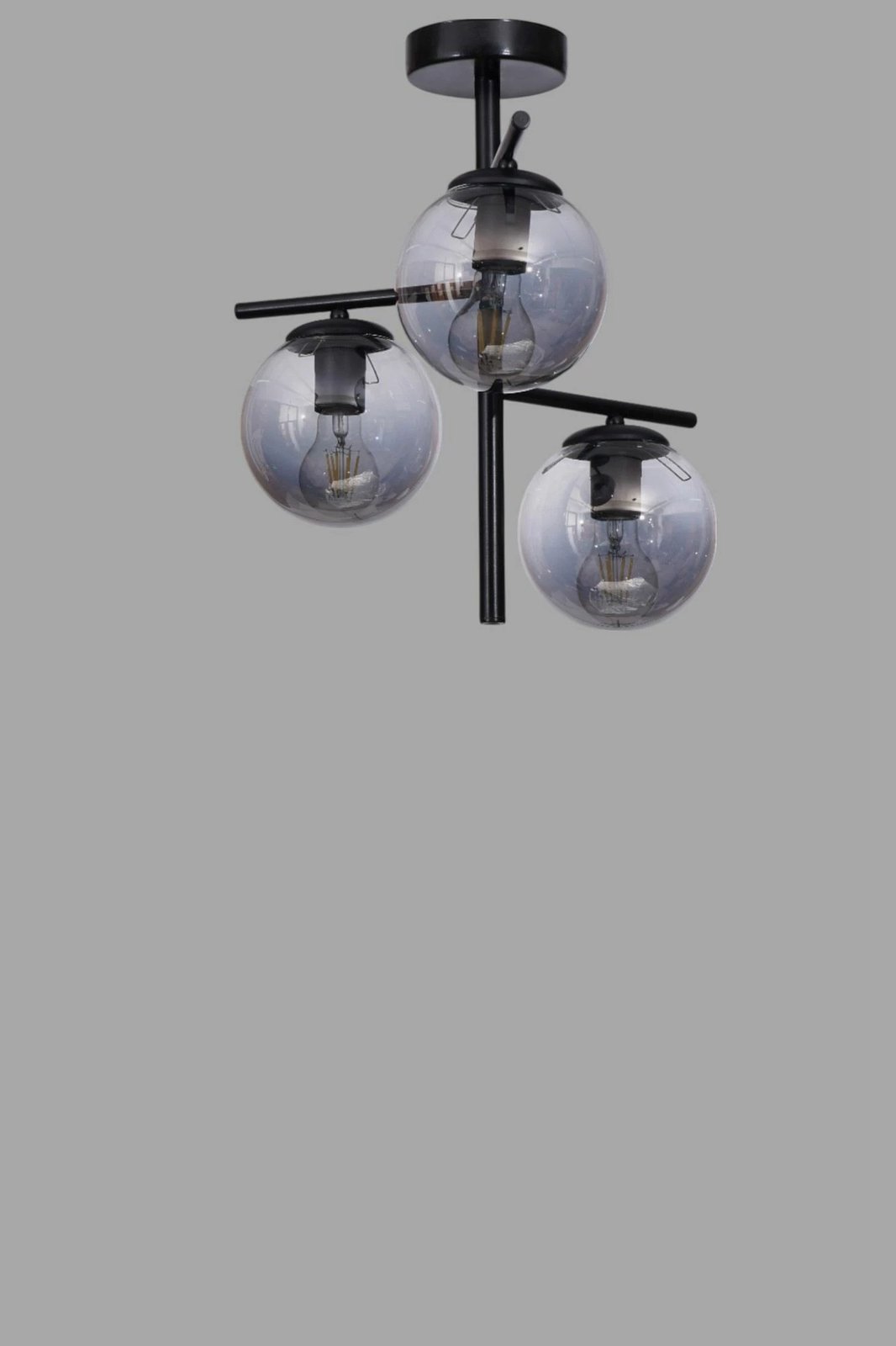 Llambë tavani Opviq, 9008-2, metal dhe xham, gri/zi