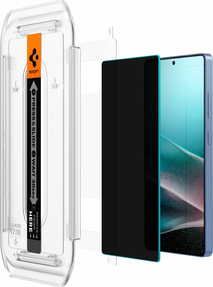 Xham mbrojtës Spigen Glas.TR Ez Fit Privacy për Samsung Galaxy S25 Ultra, 2 copë