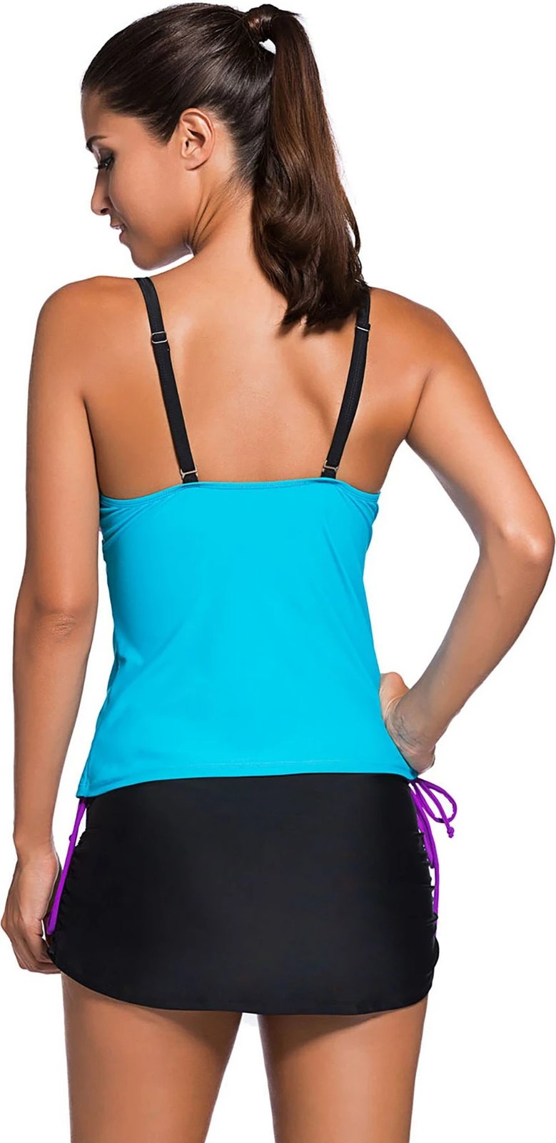 Monokini Jumeon, MS419652, ngjyrë e zezë, vjollcë, tyrkiz